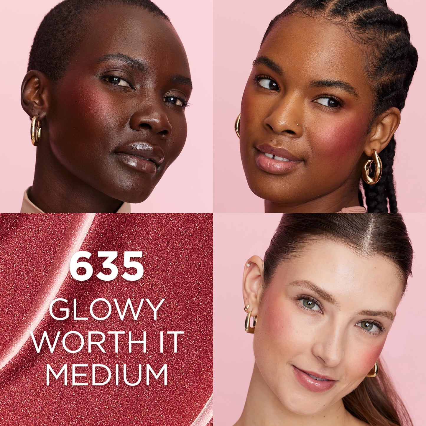 L'Oreal Paris True Match Lumi Le Liquid Blush, Intense Lightweight Blush Formula With Liquid Pigments, Glowy Worth It Medium, 0.33 Fl Oz