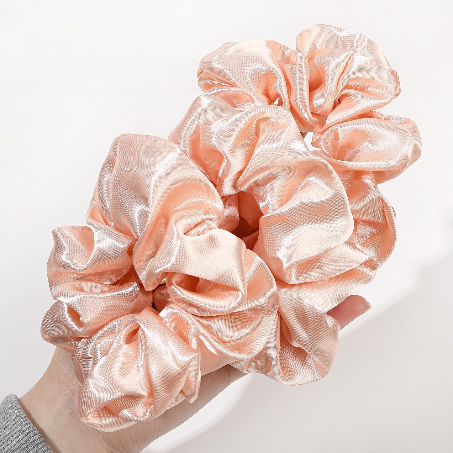 Ivyu 16 Pcs Satin Hair Scrunchies for Women Hair Ties Bands, Hot Pink, Perfect for Thick Curly Hair, No Crease Hair Ties No Damage, Fit for All Kinds of Hair, Excellent Stretch Elastic Band