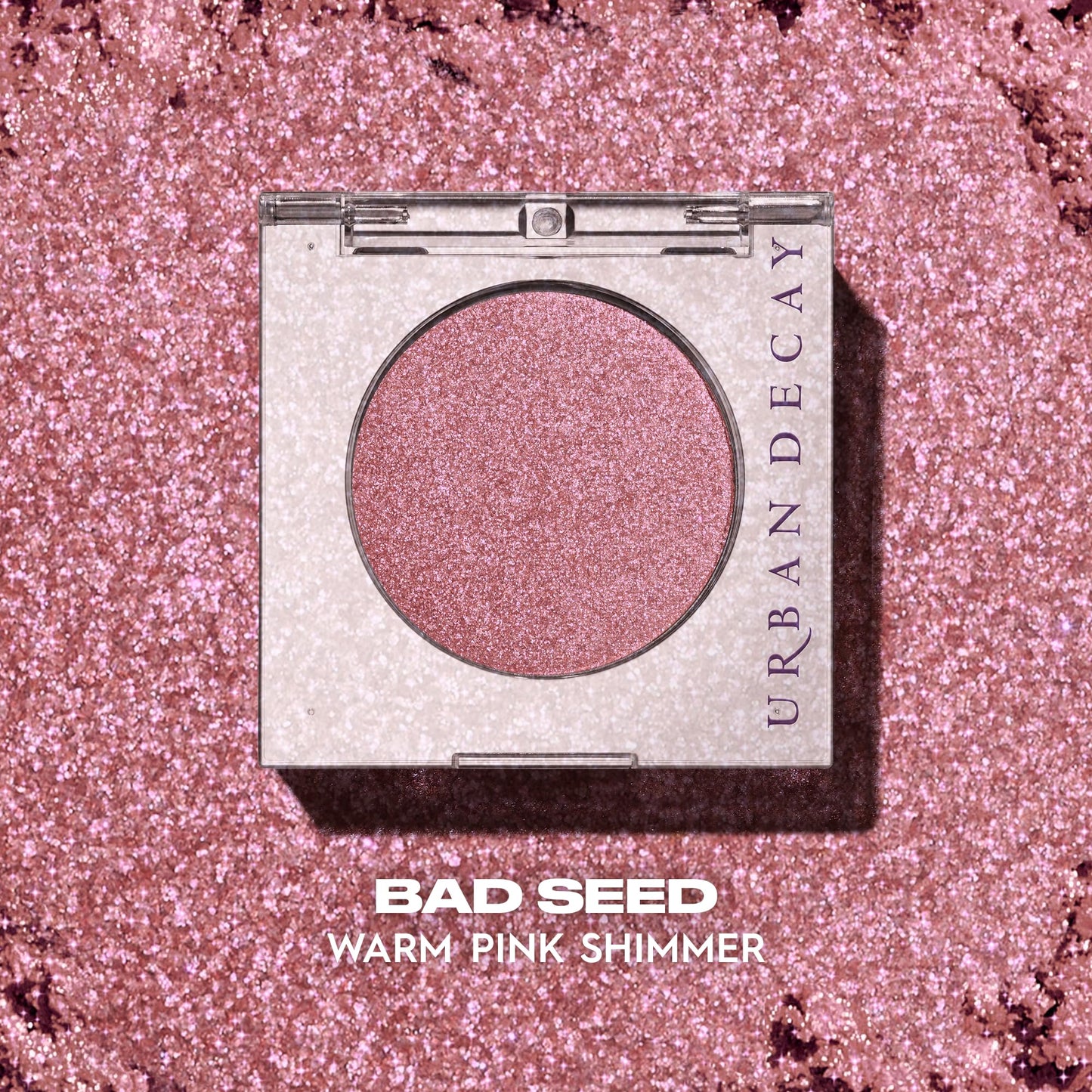 URBAN DECAY 24/7 Longwear Eyeshadow Single (Bad Seed - Warm Pink Shimmer), High-Pigment Eye Shadow Compact, Smooth & Blendable Colors, Crease-free, Vegan - 0.06 oz