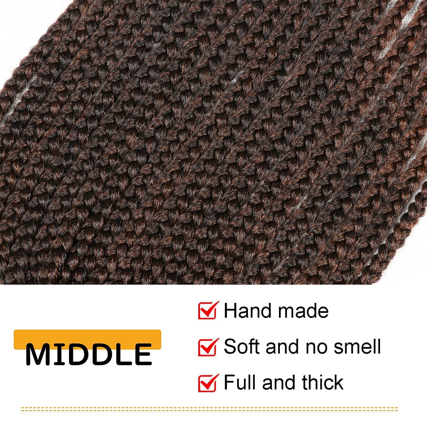 7 Packs Goddess Box Braids Crochet Hair 14 Inch Prelooped Crochet Box Braids Crochet Hair for Black Women Braiding Hair (14 Inch 7 Packs, #1B/30)