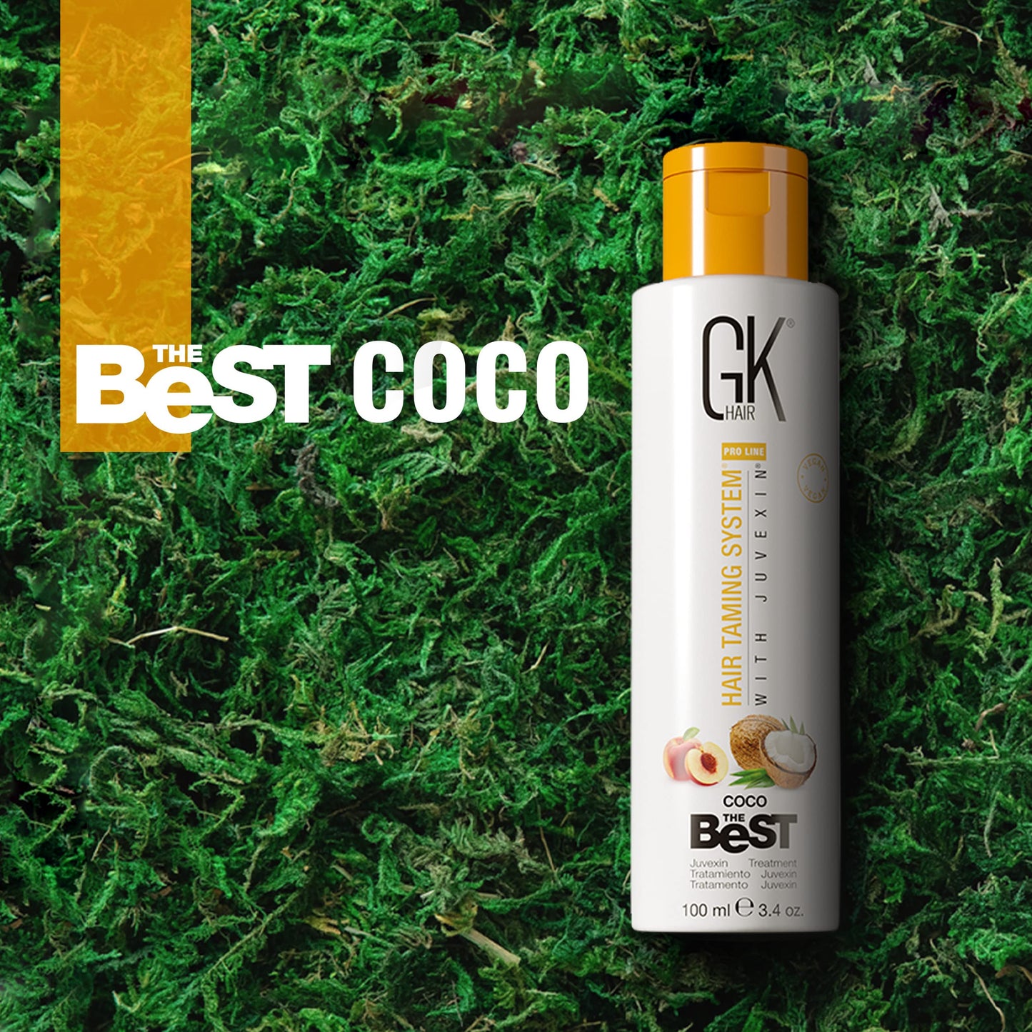 GK HAIR Global Keratin The Best COCO (3.4 Fl Oz/100ml) Smoothing Keratin Hair Treatment - Professional Brazilian Complex Blowout Straightening For Silky Smooth & Frizz Free Hair