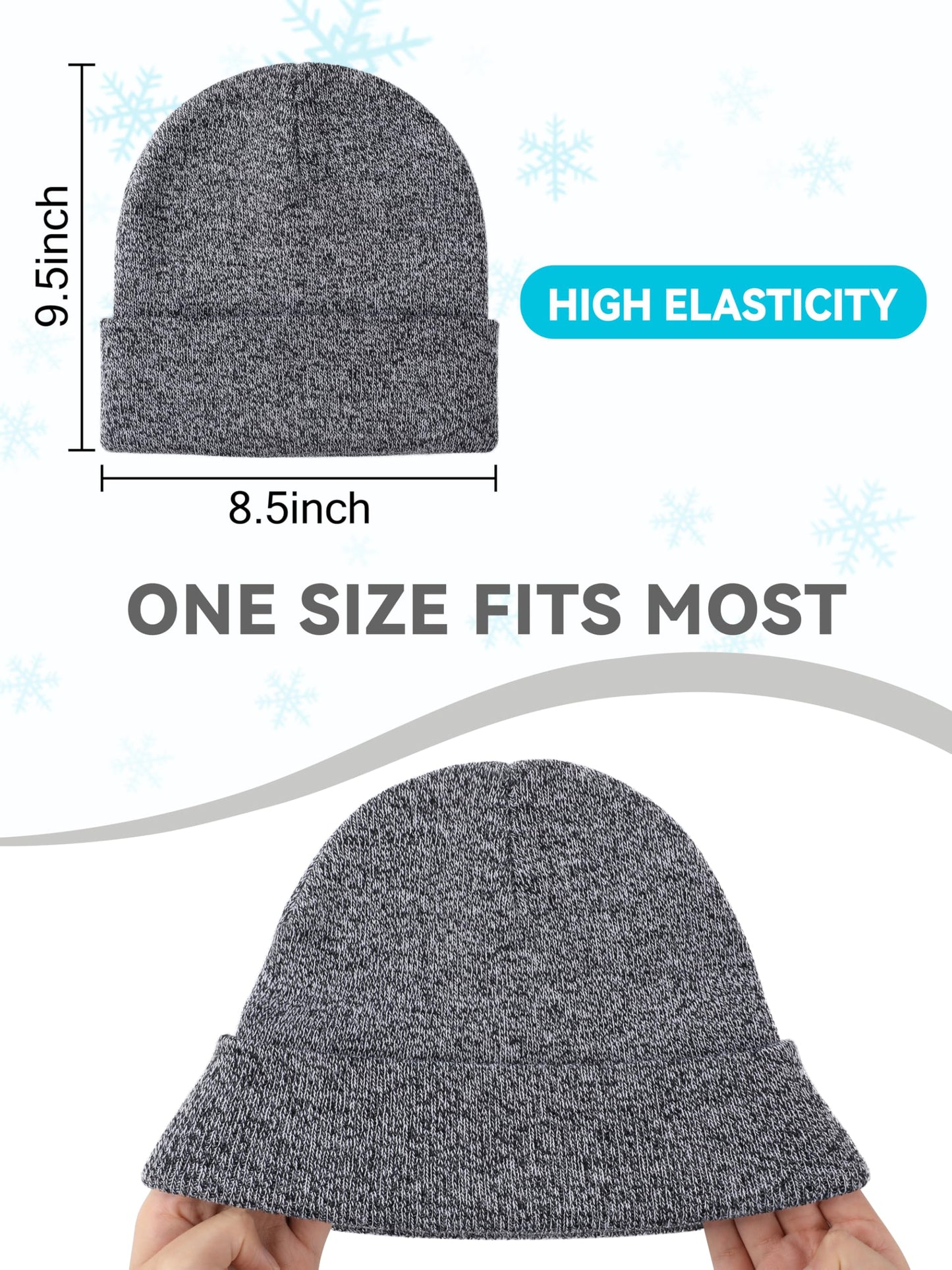 Glooarm Beanie for Men Women Knit Winter Hats Beanies Warm Slouchy Unisex Cuffed Beanies Skull Caps