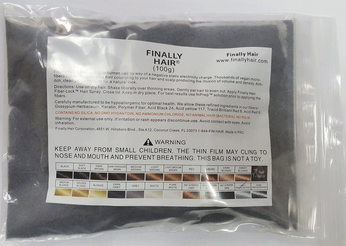Hair Building Fibers 100 Grams Refill Your Existing Bottle. Highest Grade Fiber By Finally Hair (Grey & Pepper Light (grey with dark highlights))