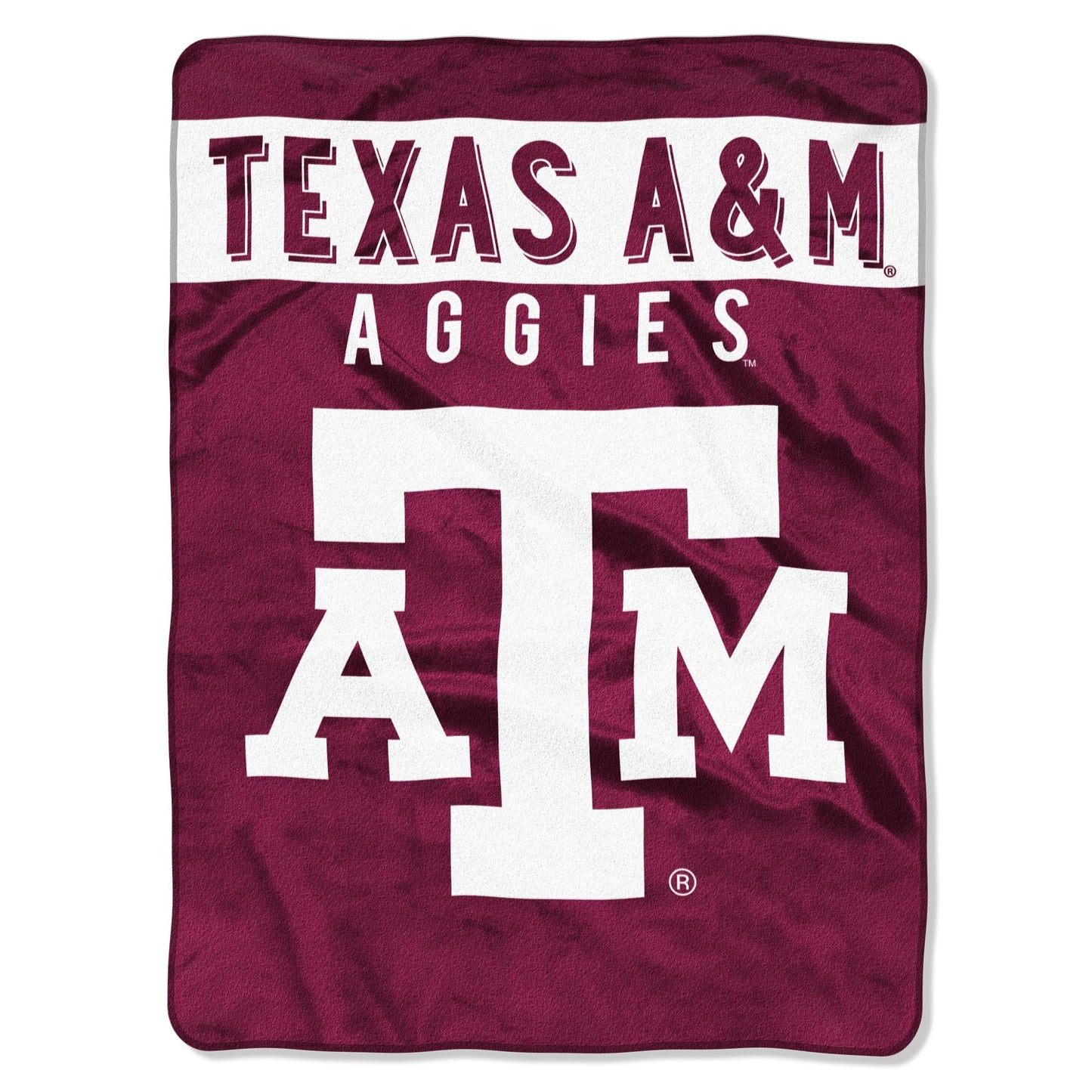 Northwest NCAA Texas A&M Aggies Unisex-Adult Raschel Throw Blanket, 60" x 80", Basic