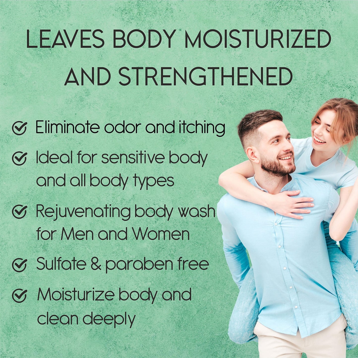 Tea Tree Body Wash with Mint & Shower Gel with Vitamin E for Jock Itch, Eczema, Ringworm, Body Odor, Body Wash Women & Men with Added Body Oils,LARGE 20.2 FL Oz Bottle (Tea Tree Mint, Pack of 2)