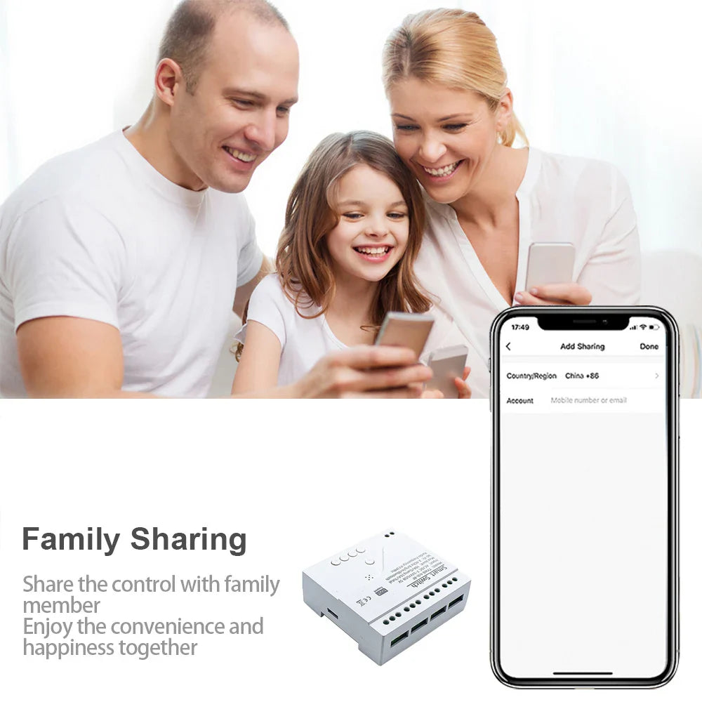 4CH Tuya Wifi Relay Smart Wireless Switch Module 4 Channel 7-32V 85-250V 220V 110V 2200W RF433 10A 4 Way Receiver For Alexa