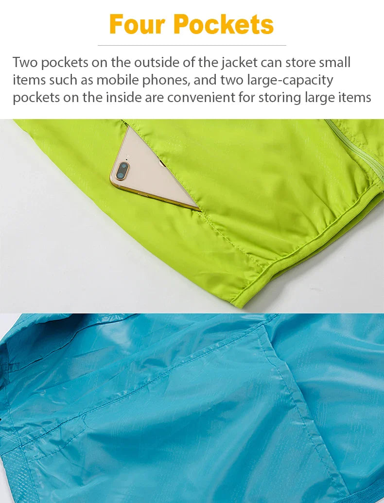 LNGXO Unisex Hiking Jacket Men Women Waterproof Quick Dry Camping Windbreaker Trekking Fishing Rain Coat Outdoor Anti UV Clothes