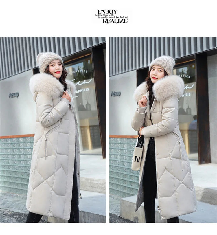 2024 New Autumn Winter Coat Women Thicken Warm Oversized Hoodies Casual Loose Korean Autumn Winter Fashion Cotton Parkas Coat
