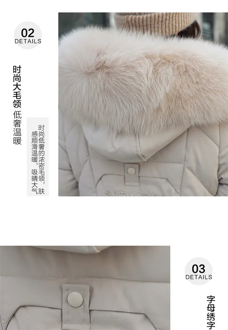 2024 New Autumn Winter Coat Women Thicken Warm Oversized Hoodies Casual Loose Korean Autumn Winter Fashion Cotton Parkas Coat