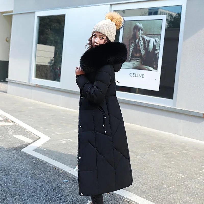 2024 New Autumn Winter Coat Women Thicken Warm Oversized Hoodies Casual Loose Korean Autumn Winter Fashion Cotton Parkas Coat