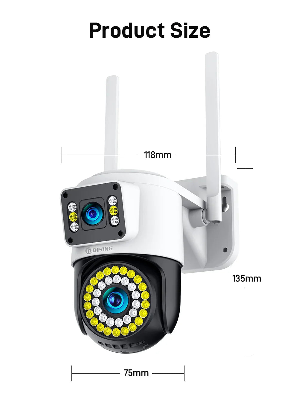 4K 8MP IP Camera Dual Lens 4G PTZ Wifi Camera Dual Screen Auto Tracking Two Way Audio Color Night Vision Security Camera Yoosee