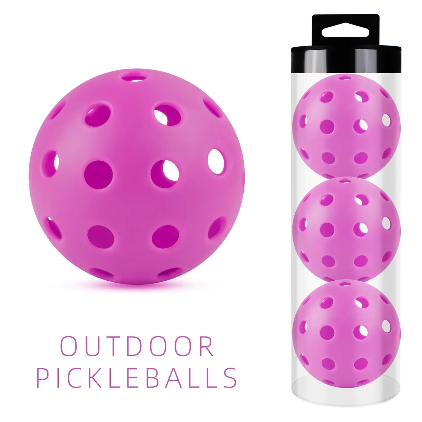 3-Pack 74MM Outdoor Pickleball Balls