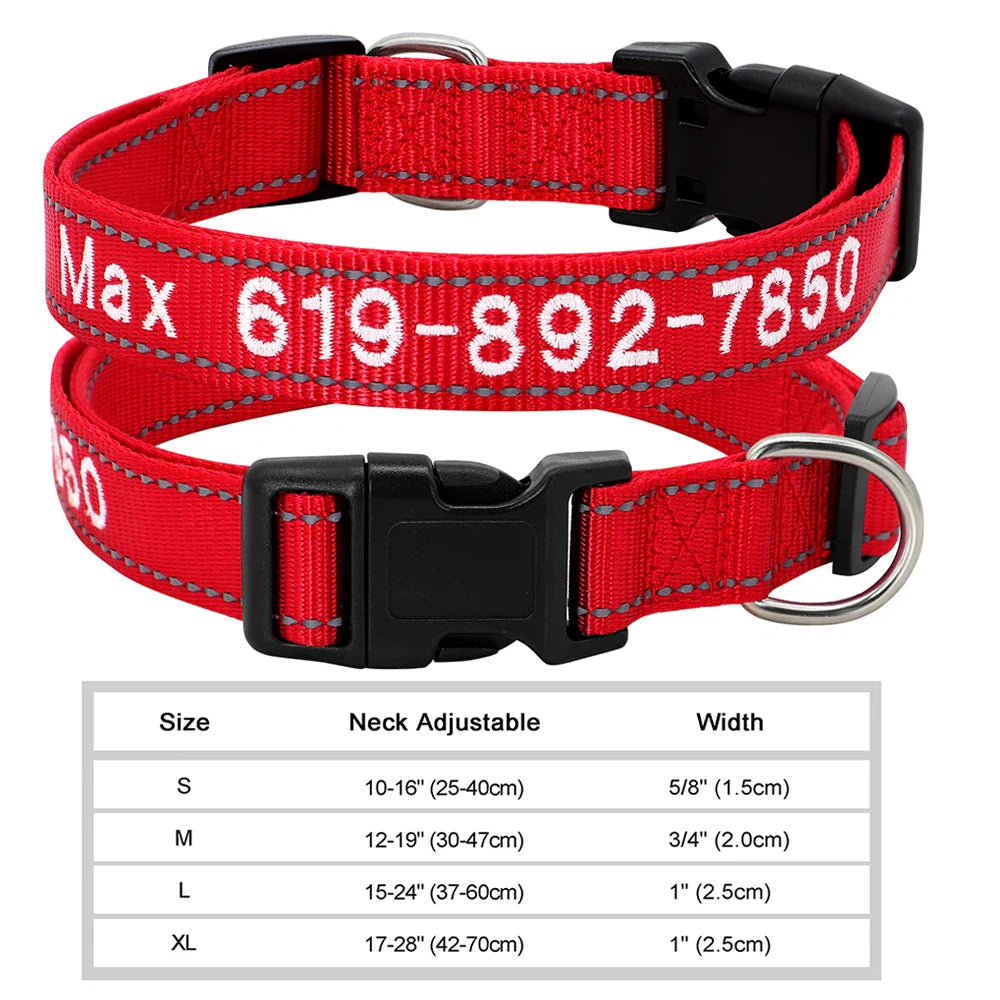 Adjustable Nylon Dog Collar with ID