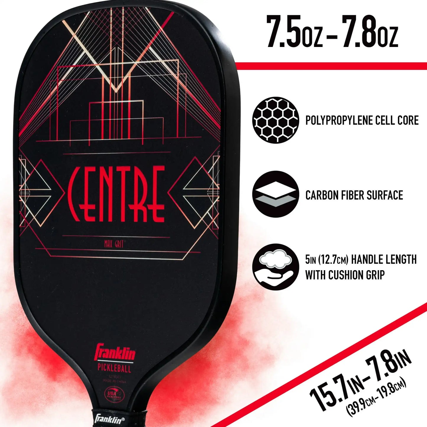 13Mm Franklin Sports Carbon Core Pickleball Paddle