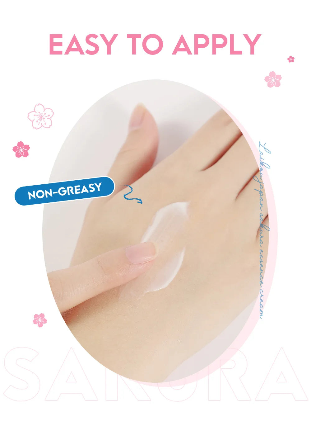 2pcs LAIKOU Japan Sakura Essence Face Cream Cherry Blossom Smoothing Facial Cream Moisturizing Hydration Korean Skin Care