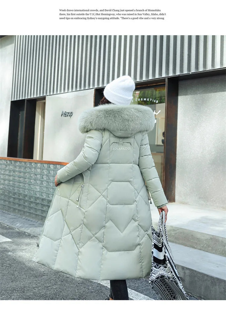 2024 New Autumn Winter Coat Women Thicken Warm Oversized Hoodies Casual Loose Korean Autumn Winter Fashion Cotton Parkas Coat