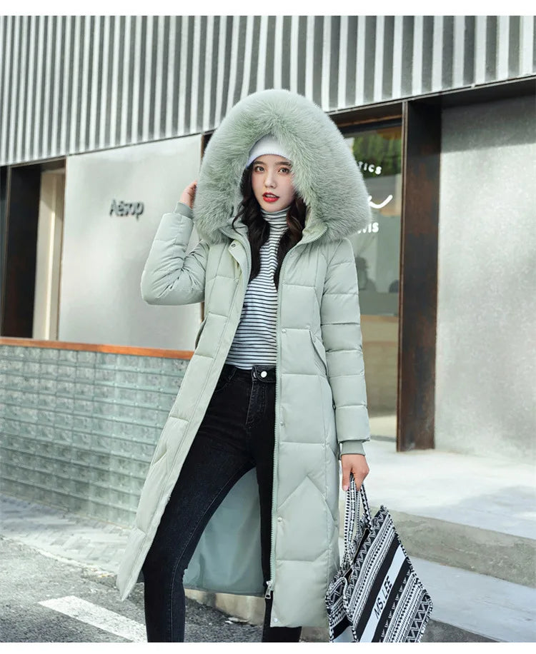 2024 New Autumn Winter Coat Women Thicken Warm Oversized Hoodies Casual Loose Korean Autumn Winter Fashion Cotton Parkas Coat
