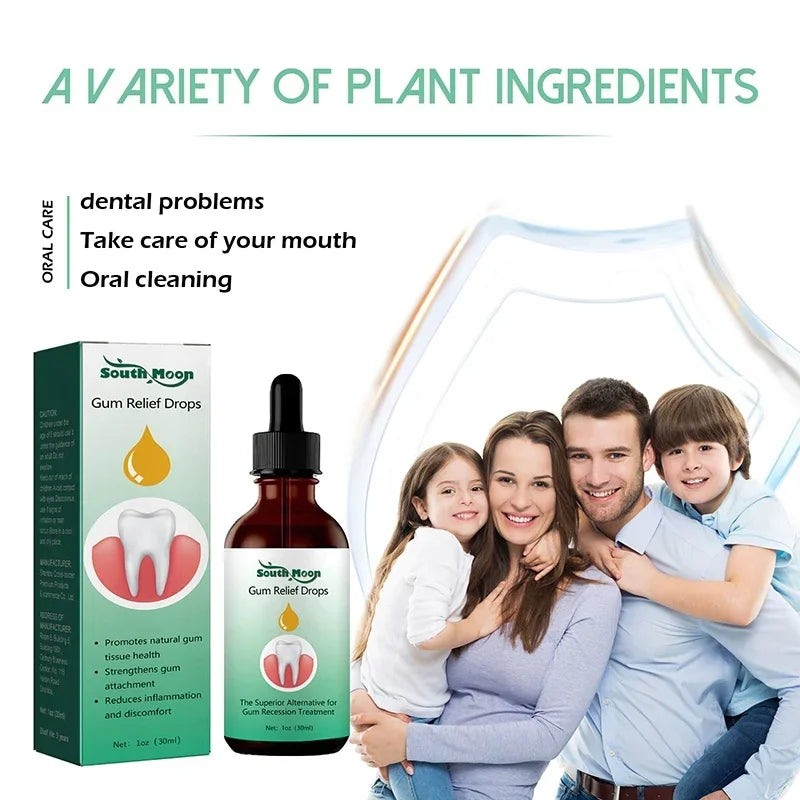 Gum Repair Drops Relieve Receding Gingival Swelling Gum Cleaning Care Oral Periodontal Hygiene Remove Yellow Tartar 2024 New