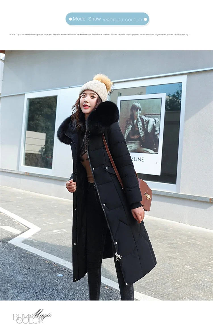 2024 New Autumn Winter Coat Women Thicken Warm Oversized Hoodies Casual Loose Korean Autumn Winter Fashion Cotton Parkas Coat