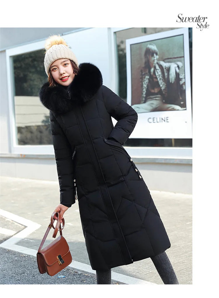 2024 New Autumn Winter Coat Women Thicken Warm Oversized Hoodies Casual Loose Korean Autumn Winter Fashion Cotton Parkas Coat