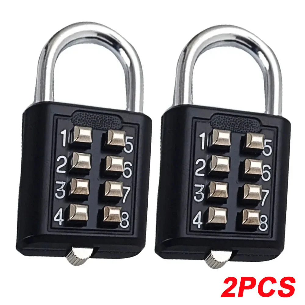 8 Digits Password Code Outdoor Waterproof Combination Padlock Zinc  Alloy Suitcase Travel Luggage Anti-thieft Keyed Smart Lock
