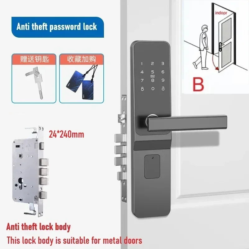 TTlock Hotel Lock Smart Door Lock Password Electronic Door Lock IC Card NFC APP Remote Unlock Homestay Apartment Password Locks