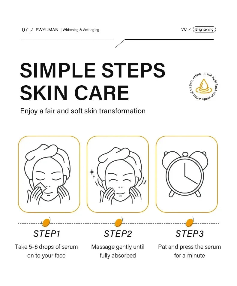 Vitamin C Whitening Freckles Serum Cream Remove Dark Spots Fade Melasma Lighten Melanin Pigment Bleaching Moisturizing Skin Care
