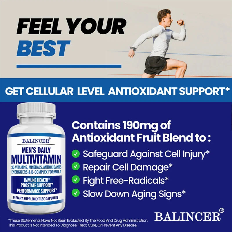 Men's Multivitamin - Eyes, Brain, Skin, Heart, Immune Boost