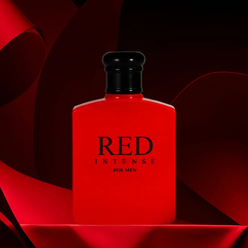 RED INTENSE Eau de Parfum Spray 2 Pcs 3.4 Ounce / 100 Ml Multi-Layered Fragrance Aromatic Fragrance for Men Men's EDP Perfumes