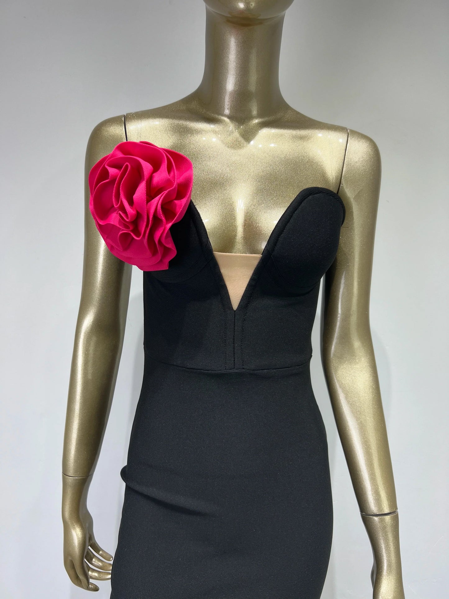 Celebrity Women Summer Sexy Strapless Backless Flower Patchwork Maxi Long Bandage Dress 2024 Elegant Evening Club Party Dress