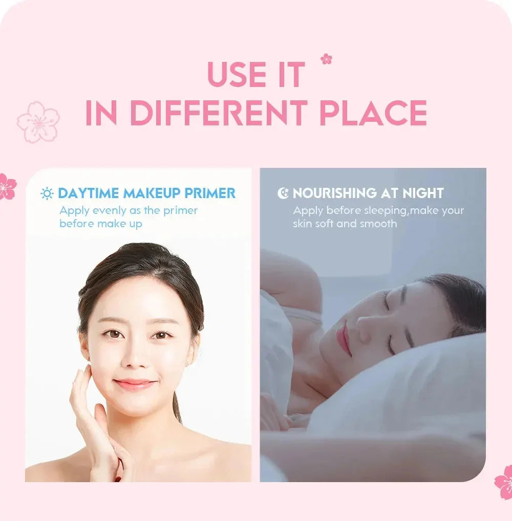 Sakura Whitening Face Serum Anti Aging Fade Fine Lines Tighten Pores Improve Melanin Pigment Dull Moisturizer Brighten Skin Care