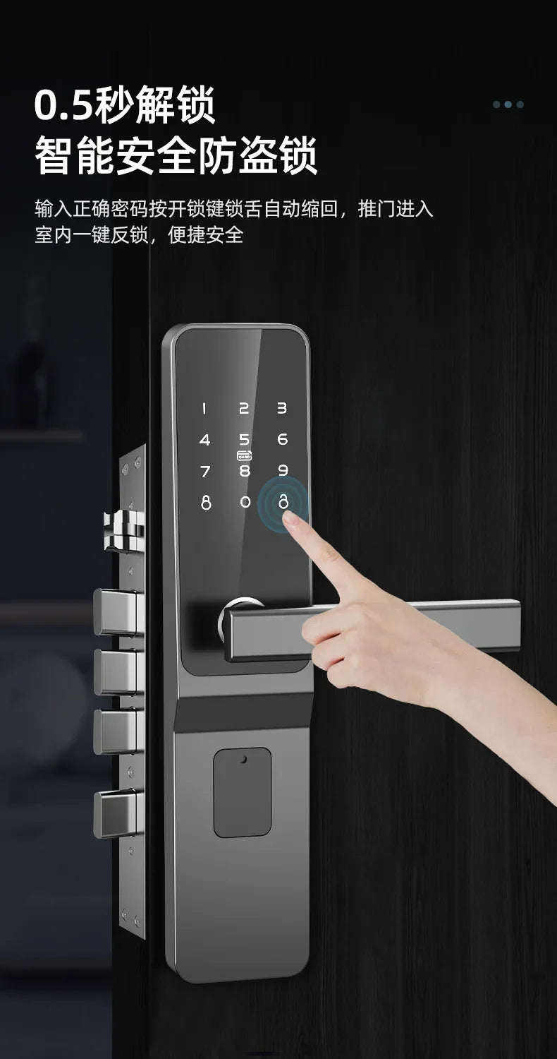 TTlock Hotel Lock Smart Door Lock Password Electronic Door Lock IC Card NFC APP Remote Unlock Homestay Apartment Password Locks