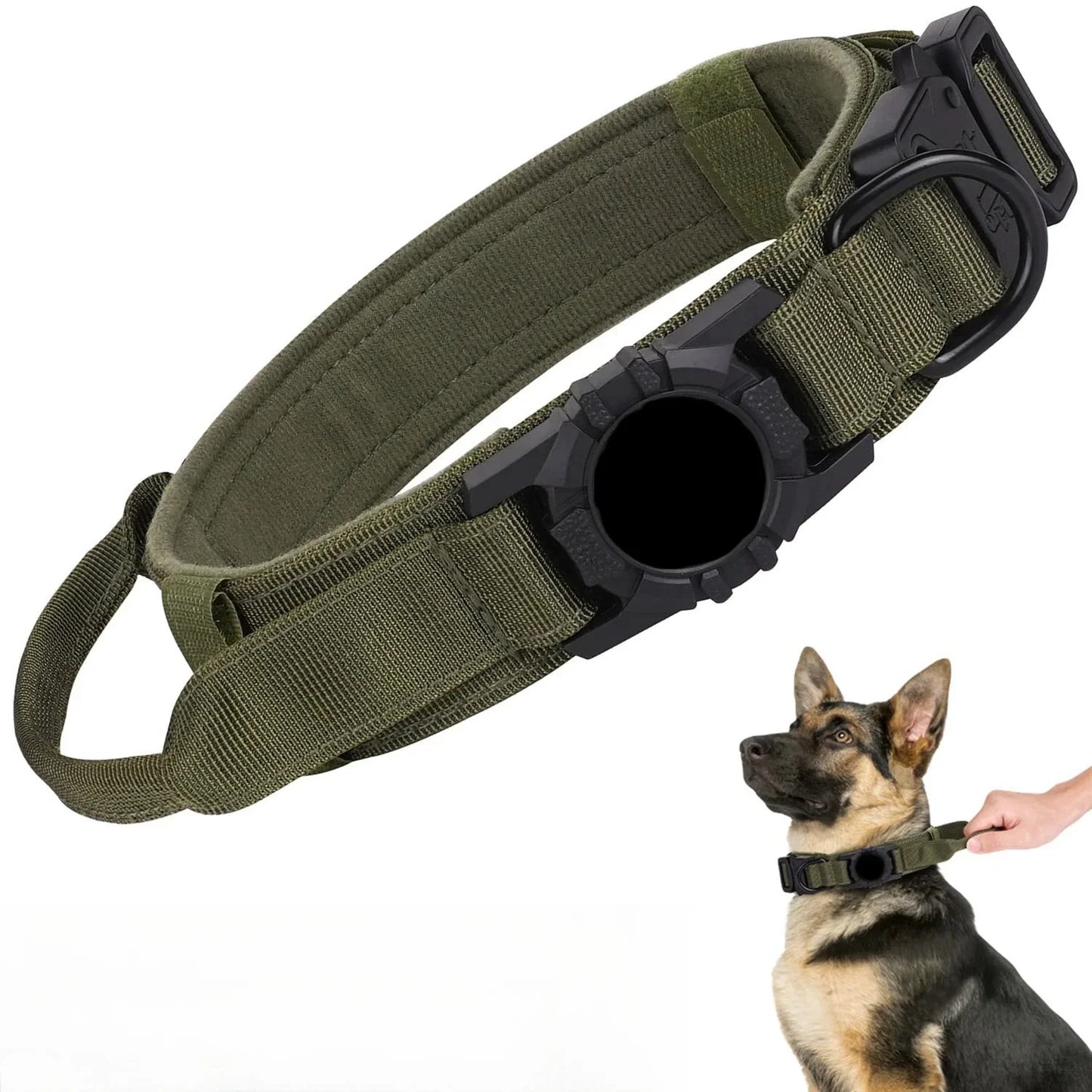 Adjustable Nylon AirTag Dog Collar