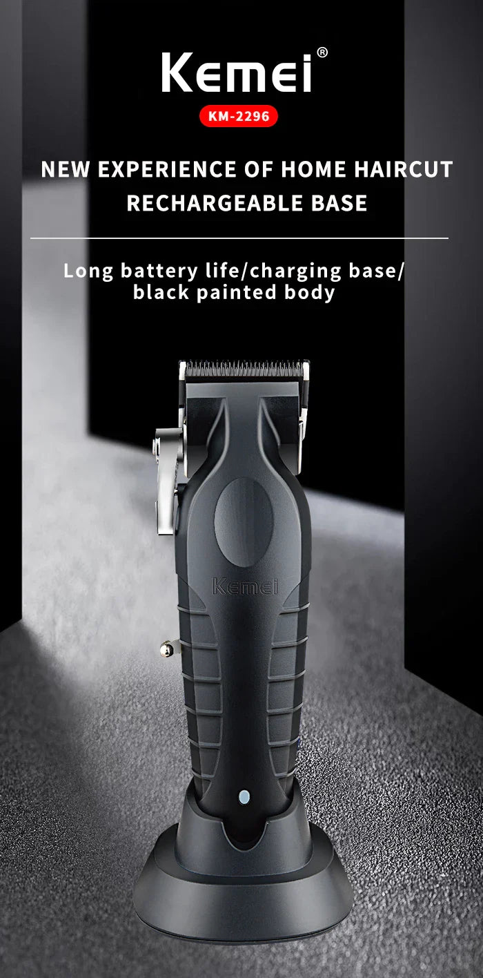 2500mah Lithium Battery Adjustable Trimmer Kemei Km-2296 Usb Rechargeable Cordless Electric Body Groin Hair Trimmer For Men