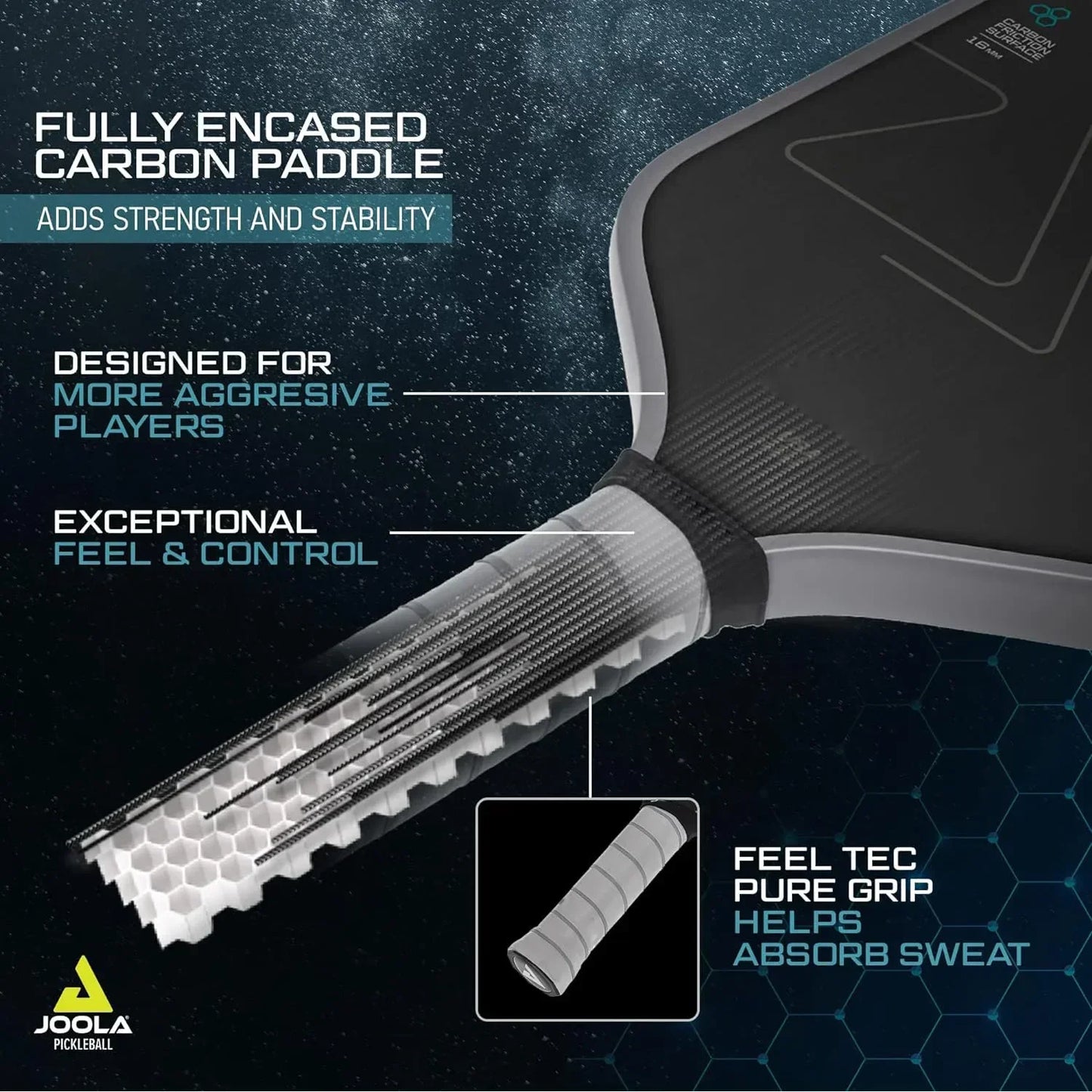 USAPA T700 Raw Carbon Fiber Pickleball Paddle