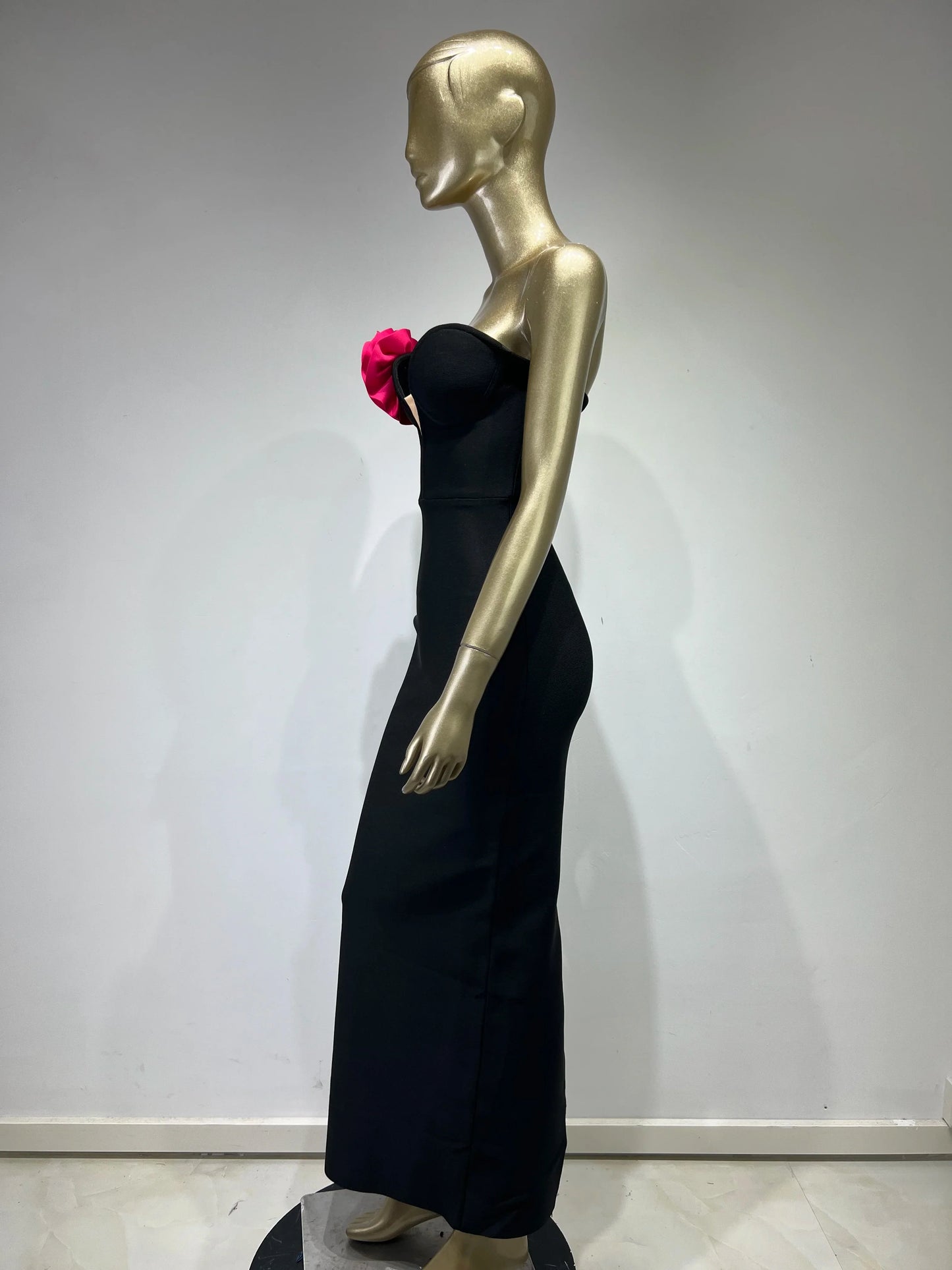 Celebrity Women Summer Sexy Strapless Backless Flower Patchwork Maxi Long Bandage Dress 2024 Elegant Evening Club Party Dress
