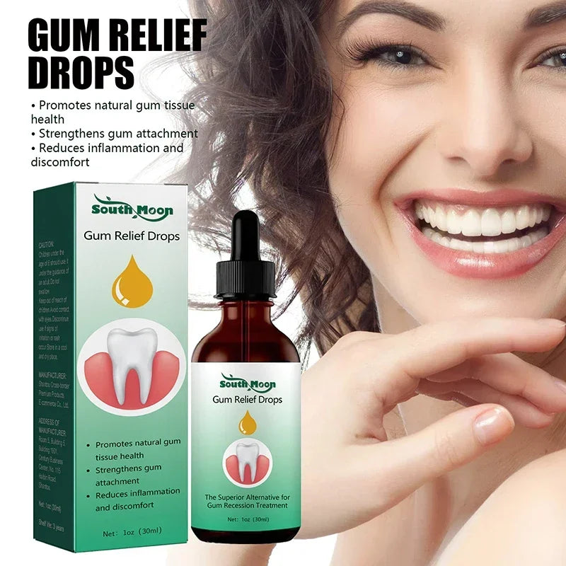 Gum Repair Drops Relieve Receding Gingival Swelling Gum Cleaning Care Oral Periodontal Hygiene Remove Yellow Tartar 2024 New