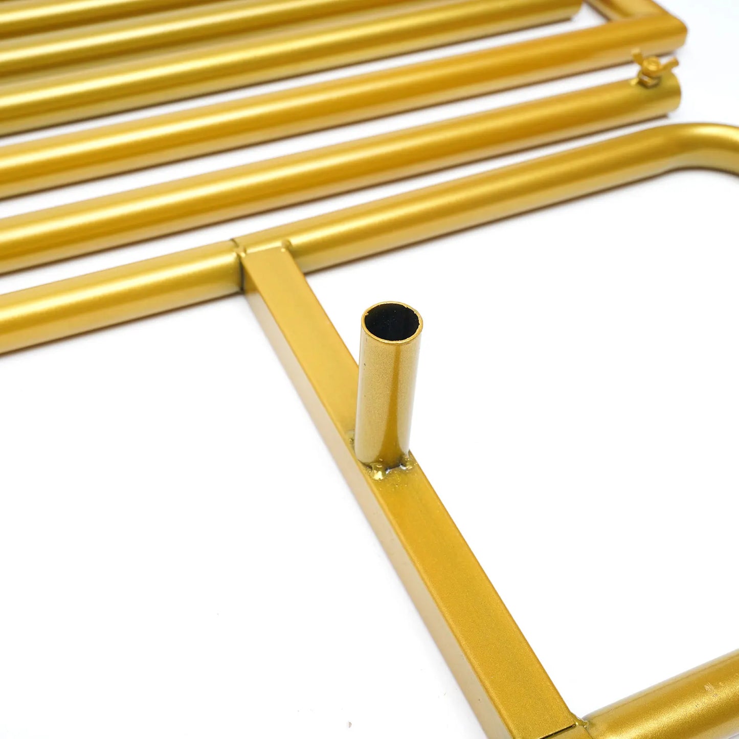 2*2.1M Gold Wedding Arch Door Square Metal Flower Rack with Bases Background Decorative Frame for Wedding Party