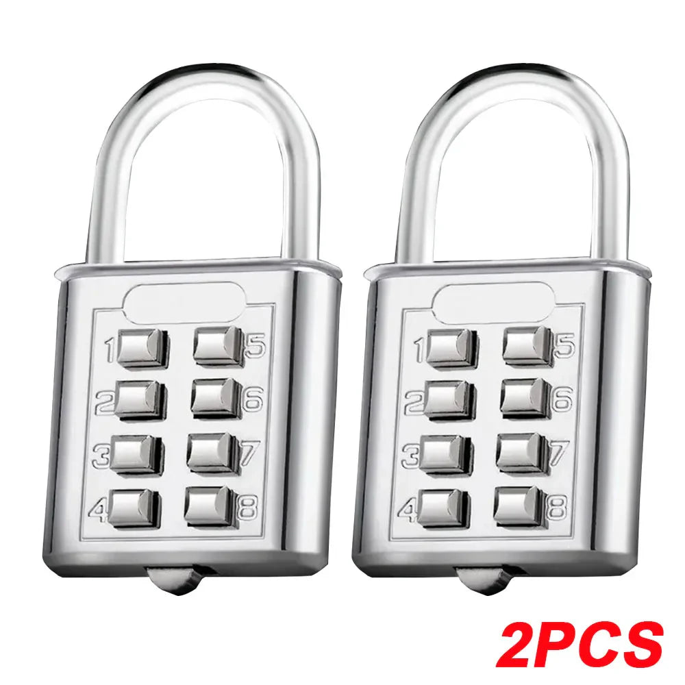 8 Digits Password Code Outdoor Waterproof Combination Padlock Zinc  Alloy Suitcase Travel Luggage Anti-thieft Keyed Smart Lock