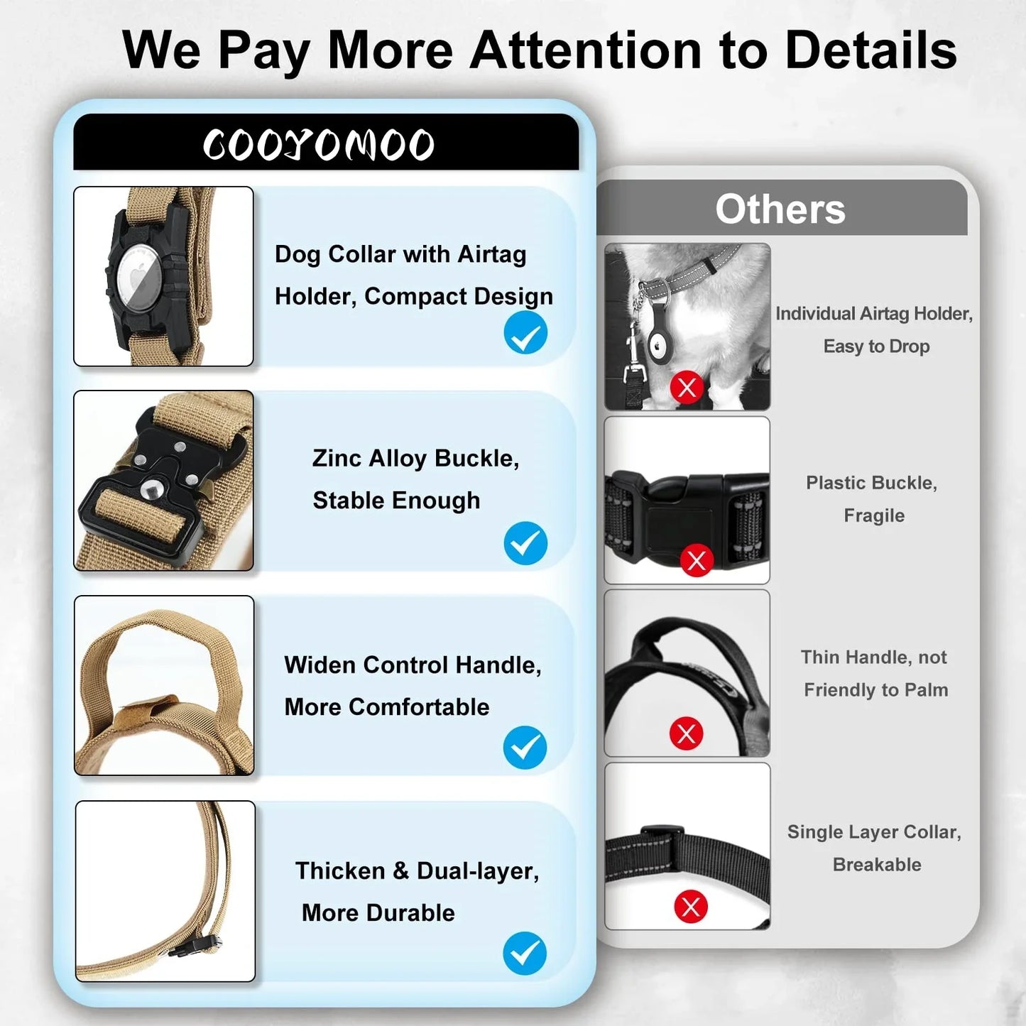 Adjustable Nylon AirTag Dog Collar