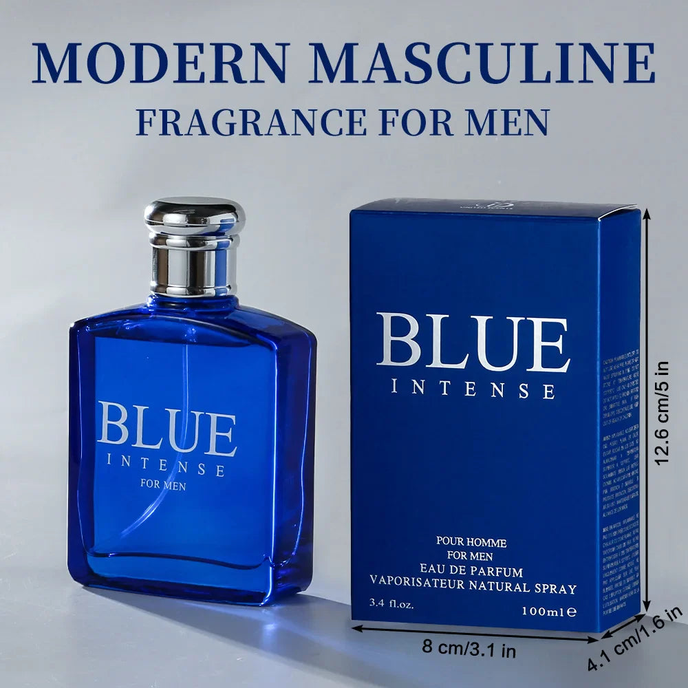 BLUE CHARM Eau de Parfum Spray 3.4 Ounce / 100 Ml Multi-Layered Fragrance Aromatic Fragrance for Men Men's EDP Perfumes Fruit