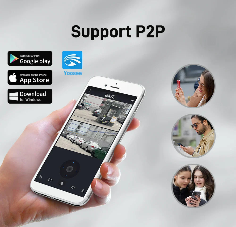 4K 8MP IP Camera Dual Lens 4G PTZ Wifi Camera Dual Screen Auto Tracking Two Way Audio Color Night Vision Security Camera Yoosee