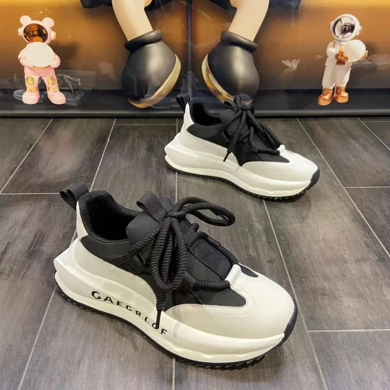 Men Thick Sole Elevated Shoes Season Comfortable Versatile Breathable Non Slip Sports Shoes Outdoor Travel Casual Shoes