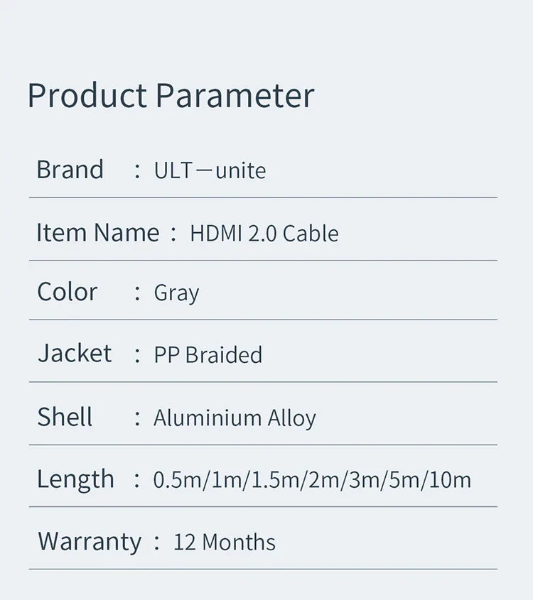 4K HDMI Cable High Speed 18Gbps HDMI 2.0 Cable HDR 3D Braided HDMI Cord ARC Compatible for MacBook Pro 2021 UHD TV Projector PC
