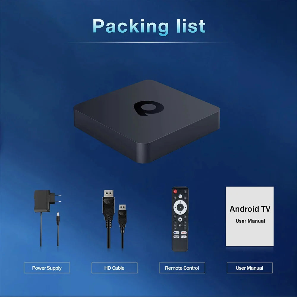 128GB Q1 Android 14 TV Box AllwinnerH313 Quad Core Global Version Smart Streaming Media Player 2.4G&5G Wifi BT 4K Set Top Box