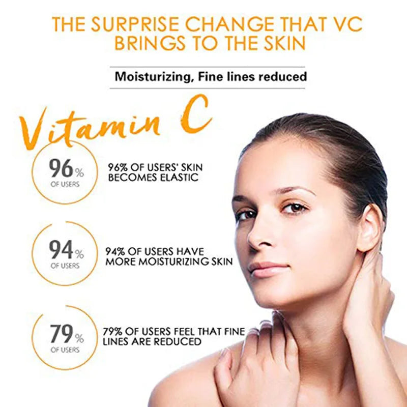 3pcs Vitamin C Wrinkle Remover Face Serum Lifting Firming Fade Fine Lines Anti-aging Essence Whitening Brighten Skin Care