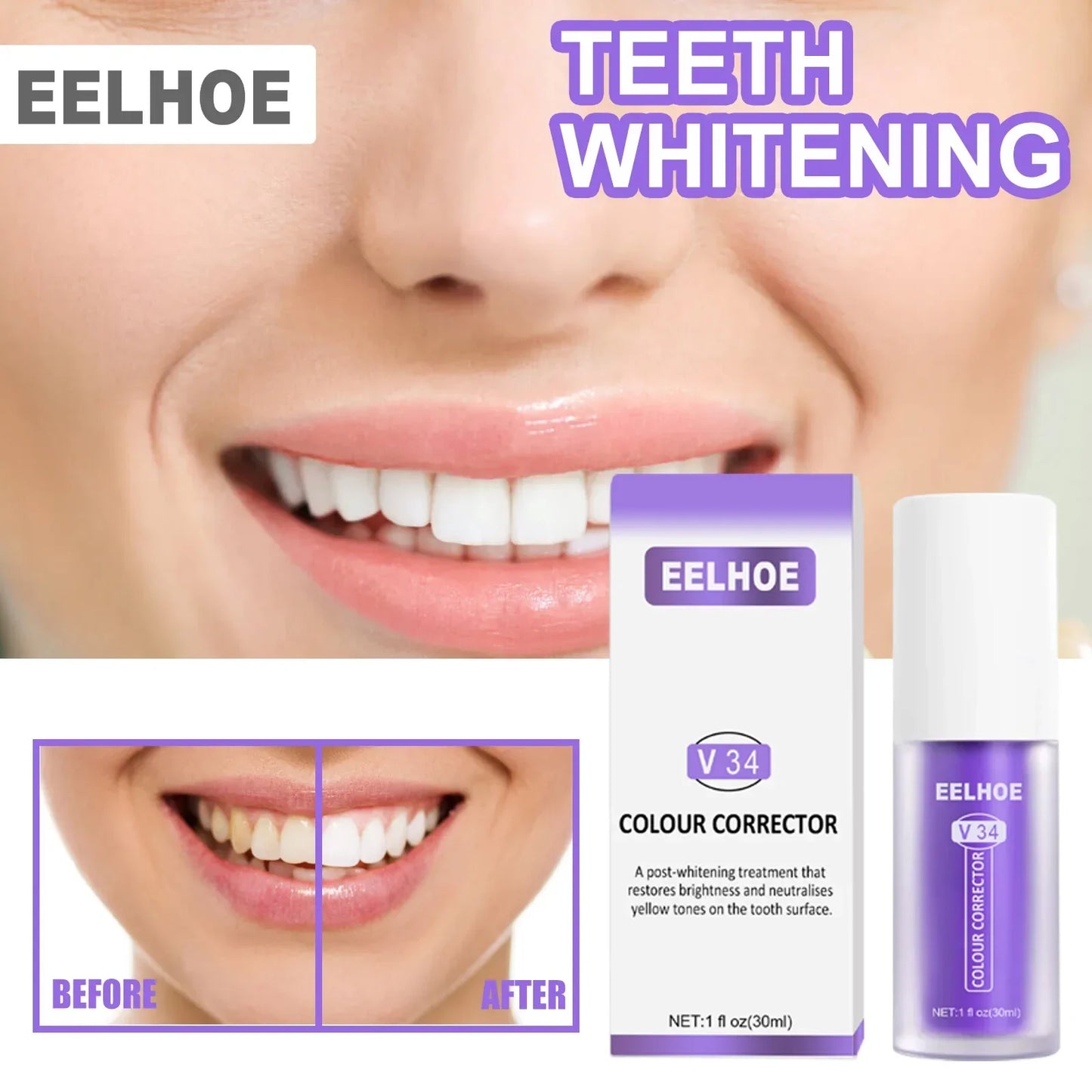 7 Day Teeth Whitening Toothpaste Remove Plaque Stains Deep Cleaning Oral Hygiene Bleaching Dental Tools Fresh Breath Tooth Care