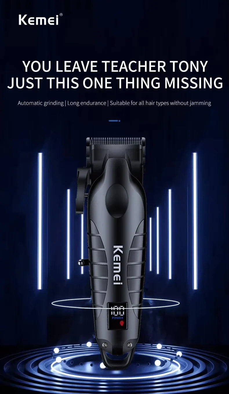 Kemei KM-2290 KM-1113 KM-2026 professional Electric hair clipper kit Men's Shaver Cordless Barber Hair Trimmer USB beard Razor