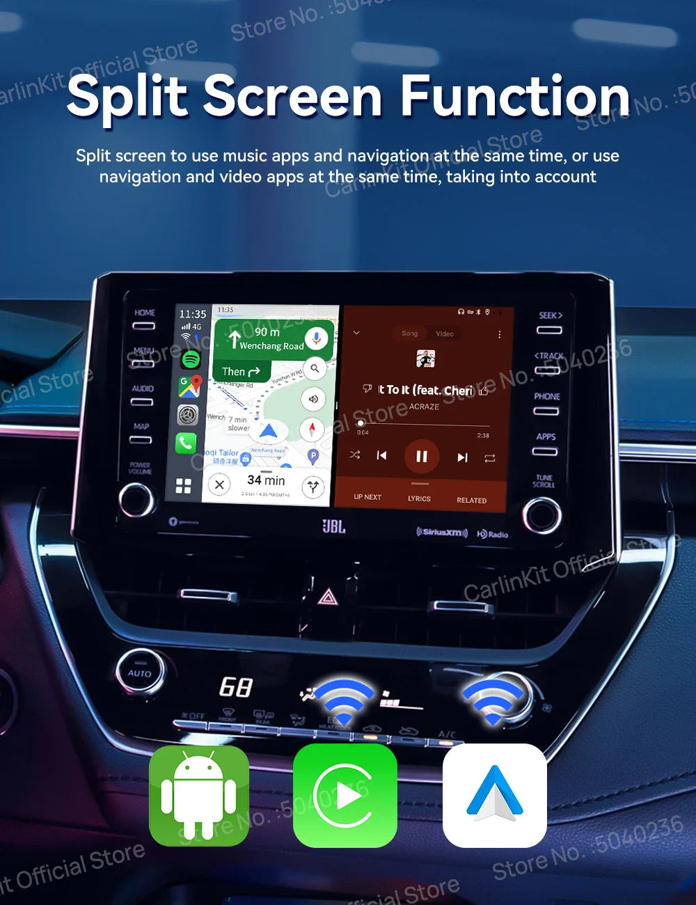 2025 CarlinKit CarPlay AI Box Android 13.0 SM6225 QCM6125 Android Auto Wireless CarPlay Adapter 2.4+5GGPS 64G 128G FOTA Upgrade