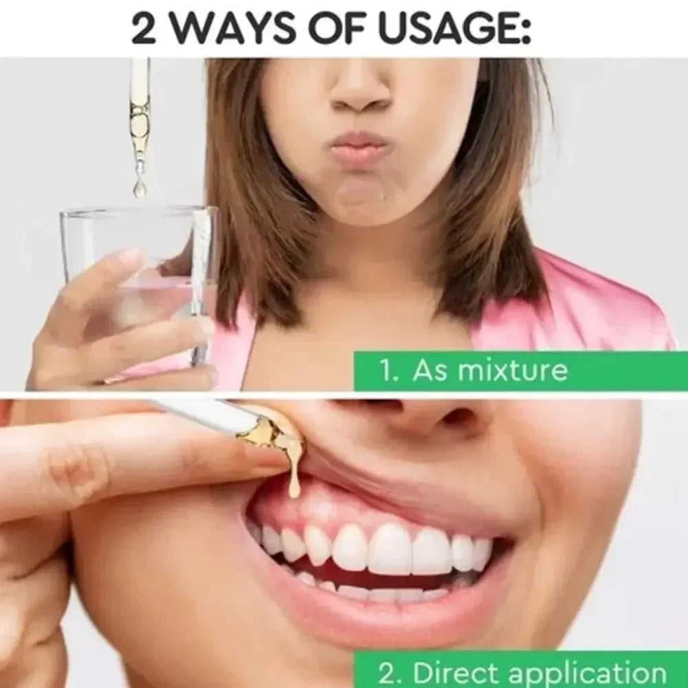 Gum Repair Drops Relieve Receding Gingival Swelling Gum Cleaning Care Oral Periodontal Hygiene Remove Yellow Tartar 2024 New